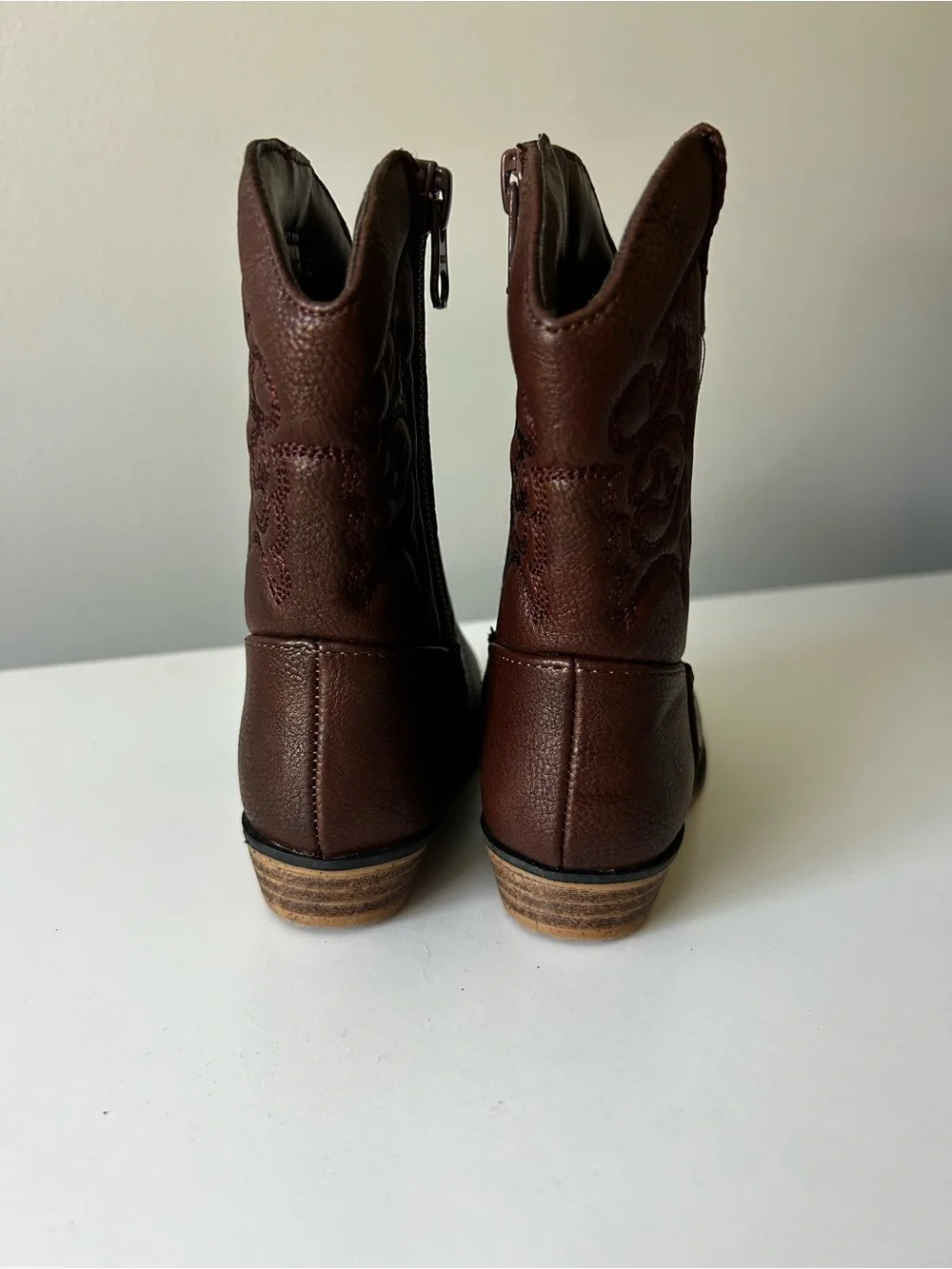 Cat & Jack girls Brown Cowboy Boots - Classic Western Style size 6T NEW